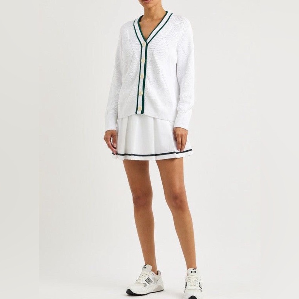 VARLEY Dorset Relaxed Knit Cardigan White Size XXS